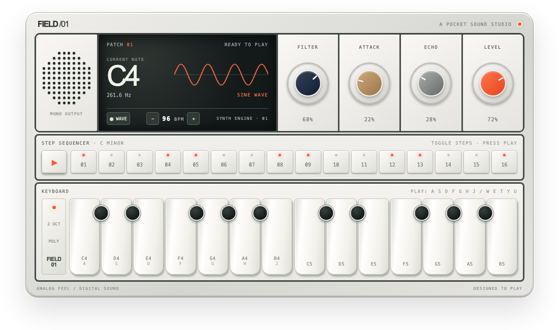 FIELD/01 synthesizer preview