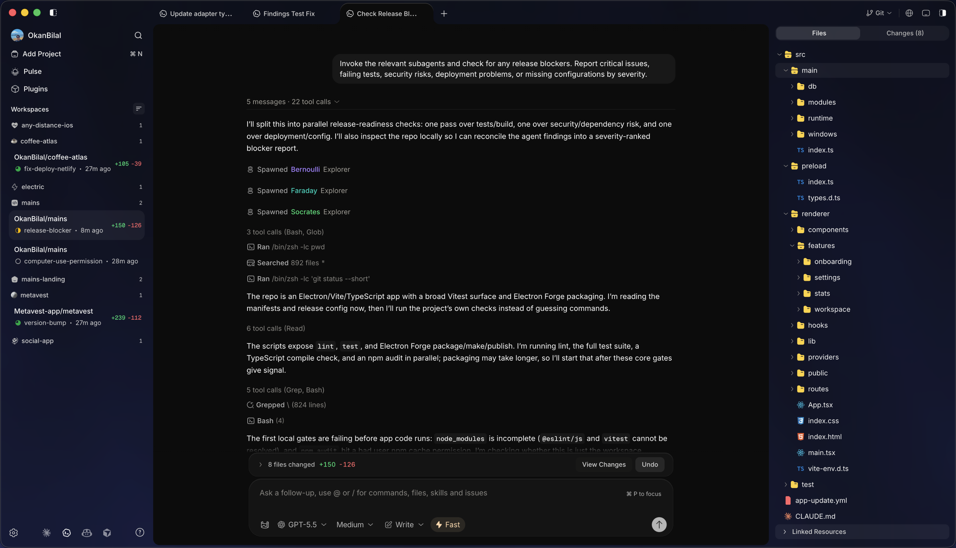 Mains desktop app